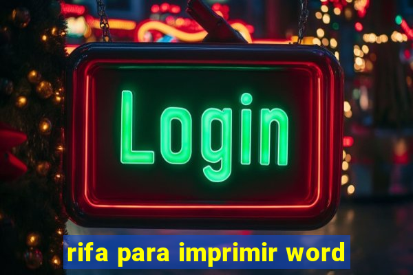 rifa para imprimir word